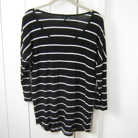 Cynthia Rowley Black and White Striped Top - Picture 1 of 4